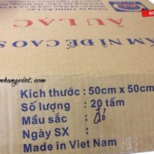 Thảm nỉ đế cao su không răng Âu Lạc 50×50